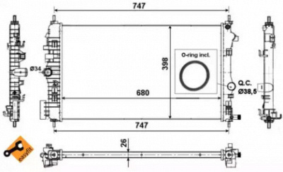 WILMINK GROUP wg1722592 -  Радиатор, охлаждение двигателя